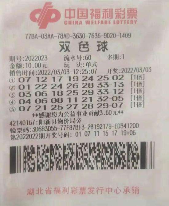 中奖彩票
