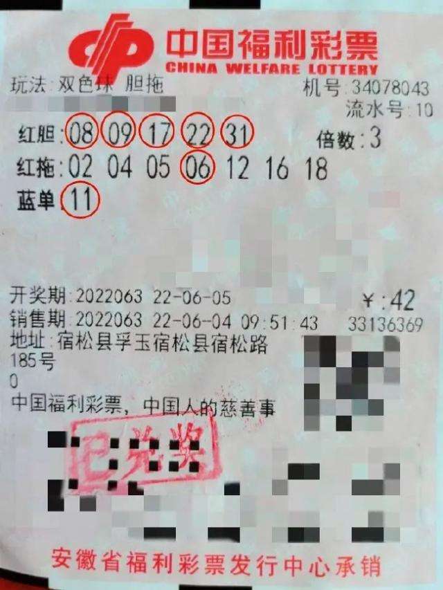中奖彩票