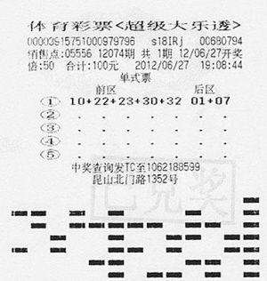 中奖彩票