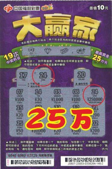 中奖彩票