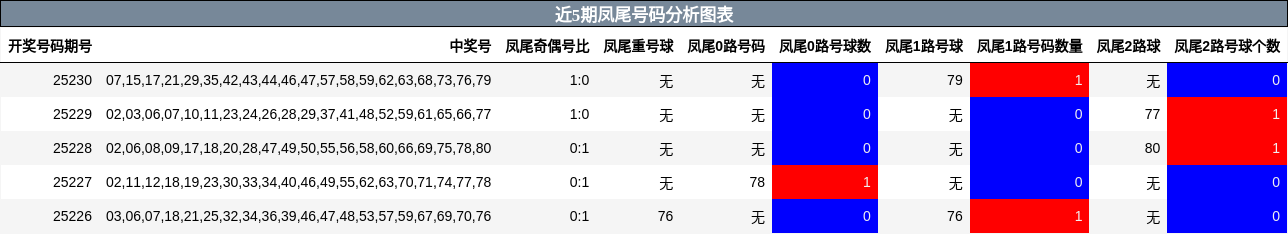 凤尾号码分析