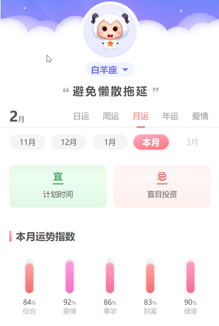 白羊座运势