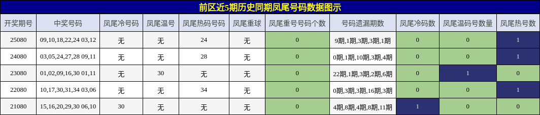 凤尾号码分析